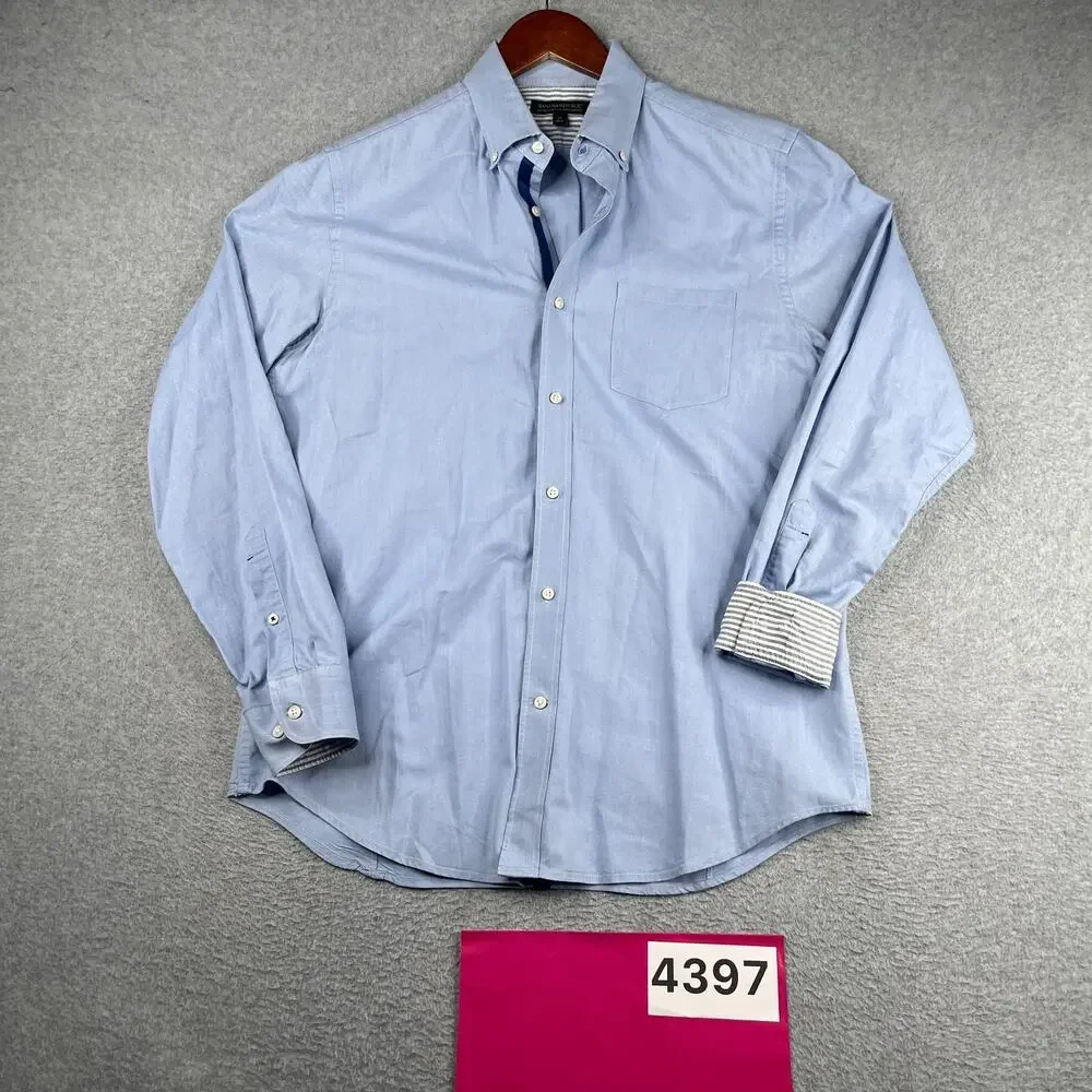 Banana Republic Oxford Shirt Tailored Slim Blue Button Up Long Sleeve Medium